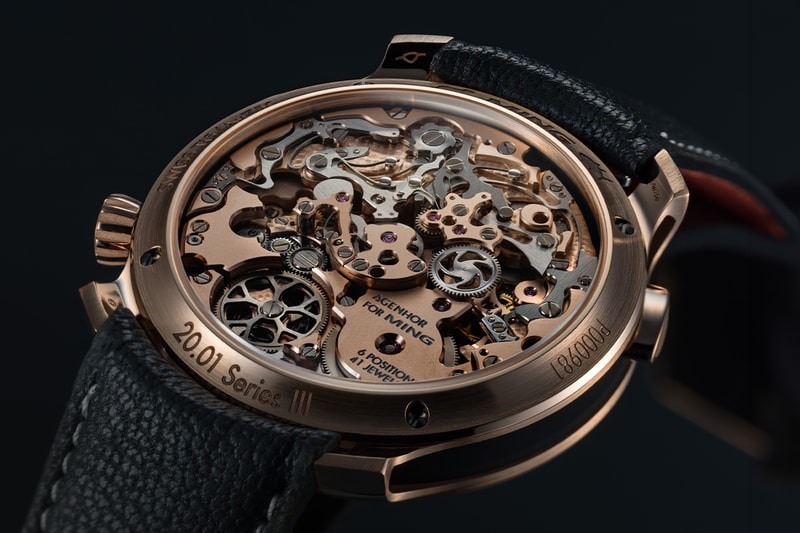 MING 20.01 Series 3 Limited Edition Release Info Special Projects Cave fused borosilicate dial Agenhor for MING AgenGraphe 6361.M1 chronograph movement  Super-LumiNova X1
