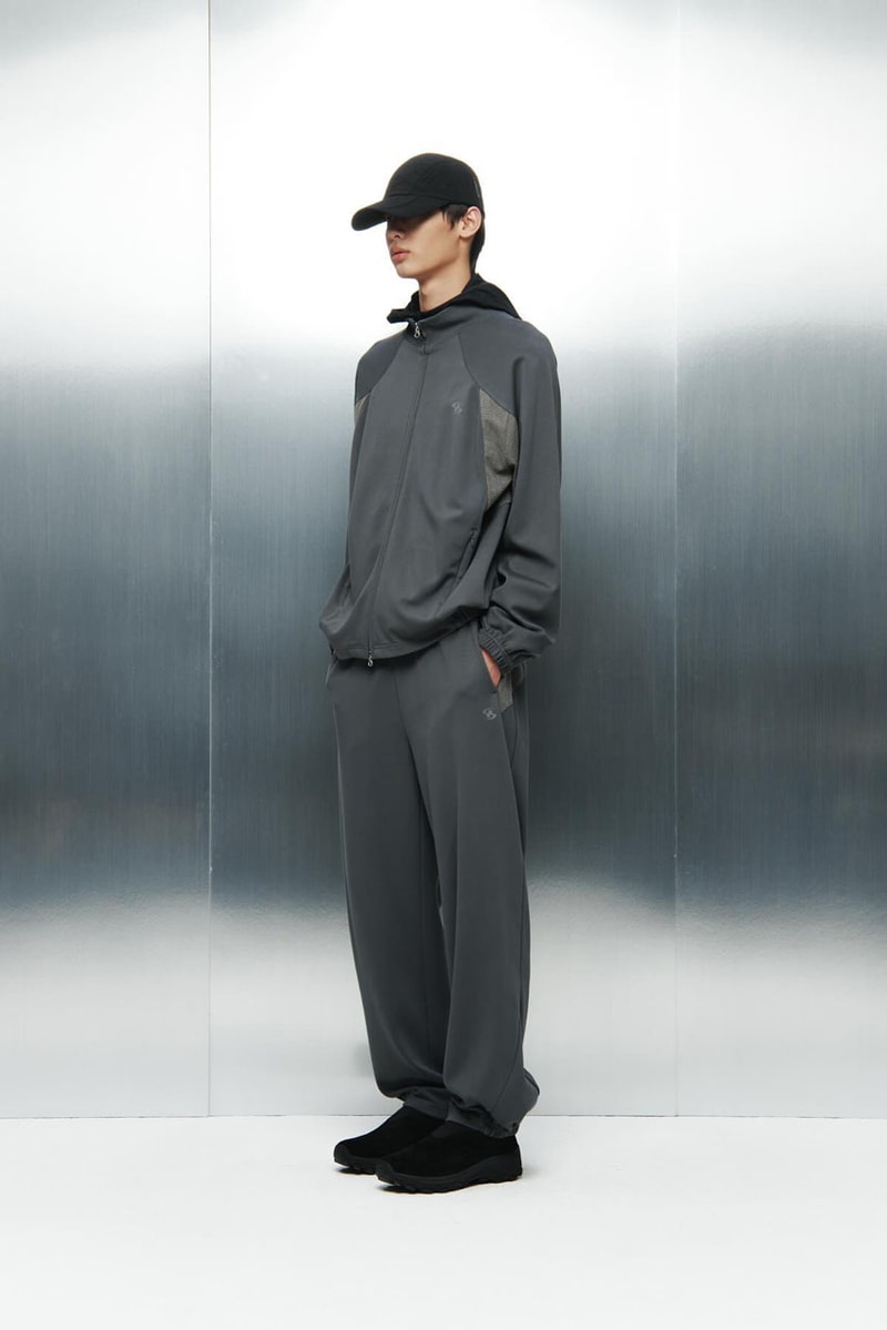 SAN SAN GEAR Serves Up Striking "pivot/node" FW24 Collection release info fashion apparel label capsule lookbook fall winter jacket puffer shell nylon outerwear hoodie t shirt brand seoul