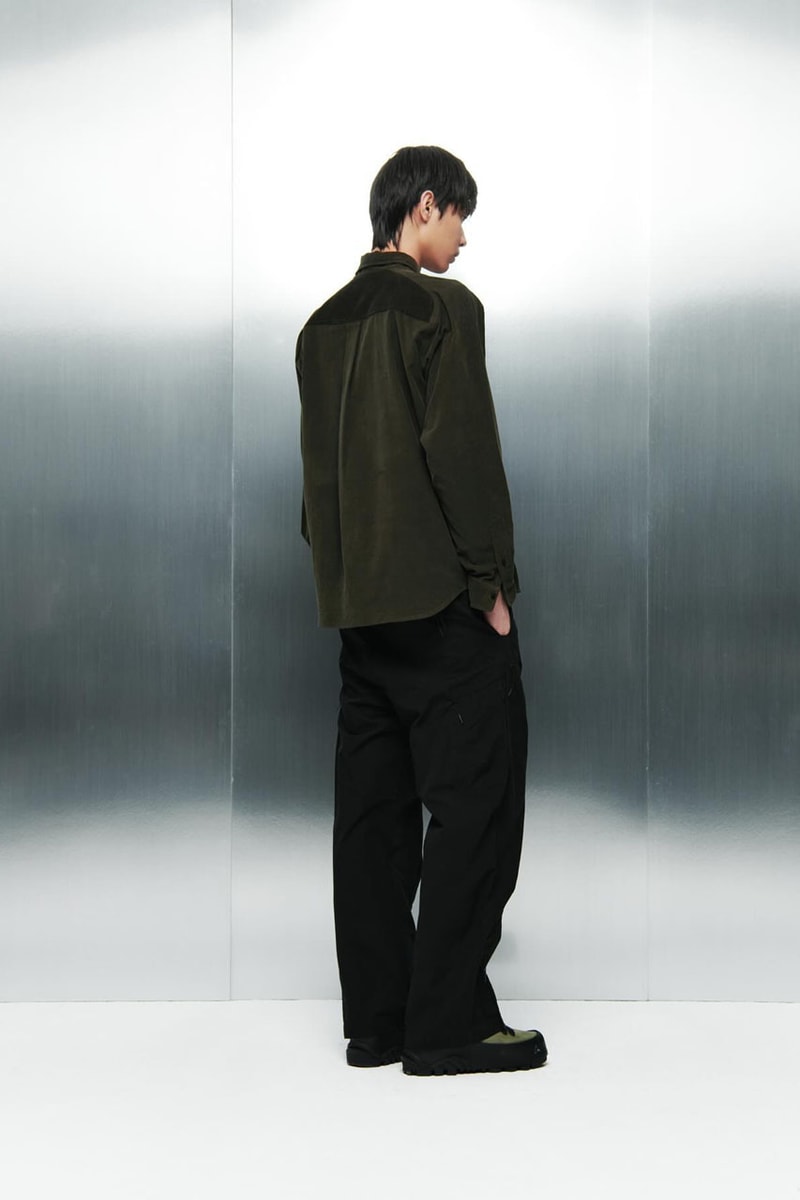 SAN SAN GEAR Serves Up Striking "pivot/node" FW24 Collection release info fashion apparel label capsule lookbook fall winter jacket puffer shell nylon outerwear hoodie t shirt brand seoul