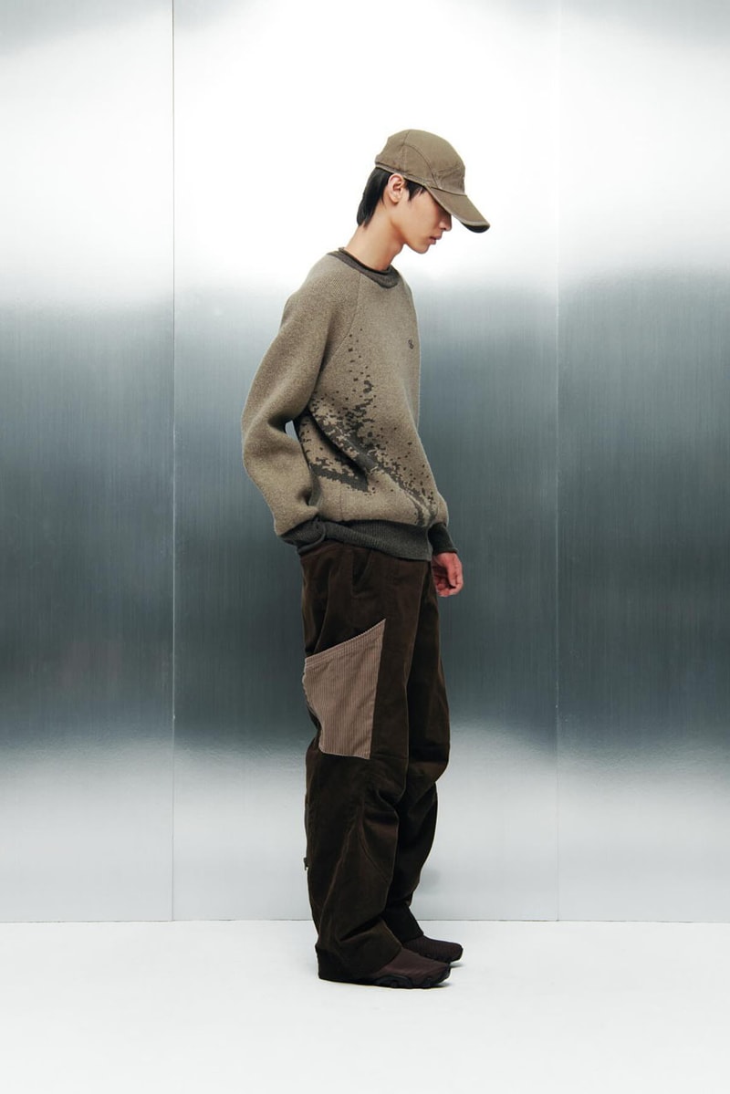 SAN SAN GEAR Serves Up Striking "pivot/node" FW24 Collection release info fashion apparel label capsule lookbook fall winter jacket puffer shell nylon outerwear hoodie t shirt brand seoul