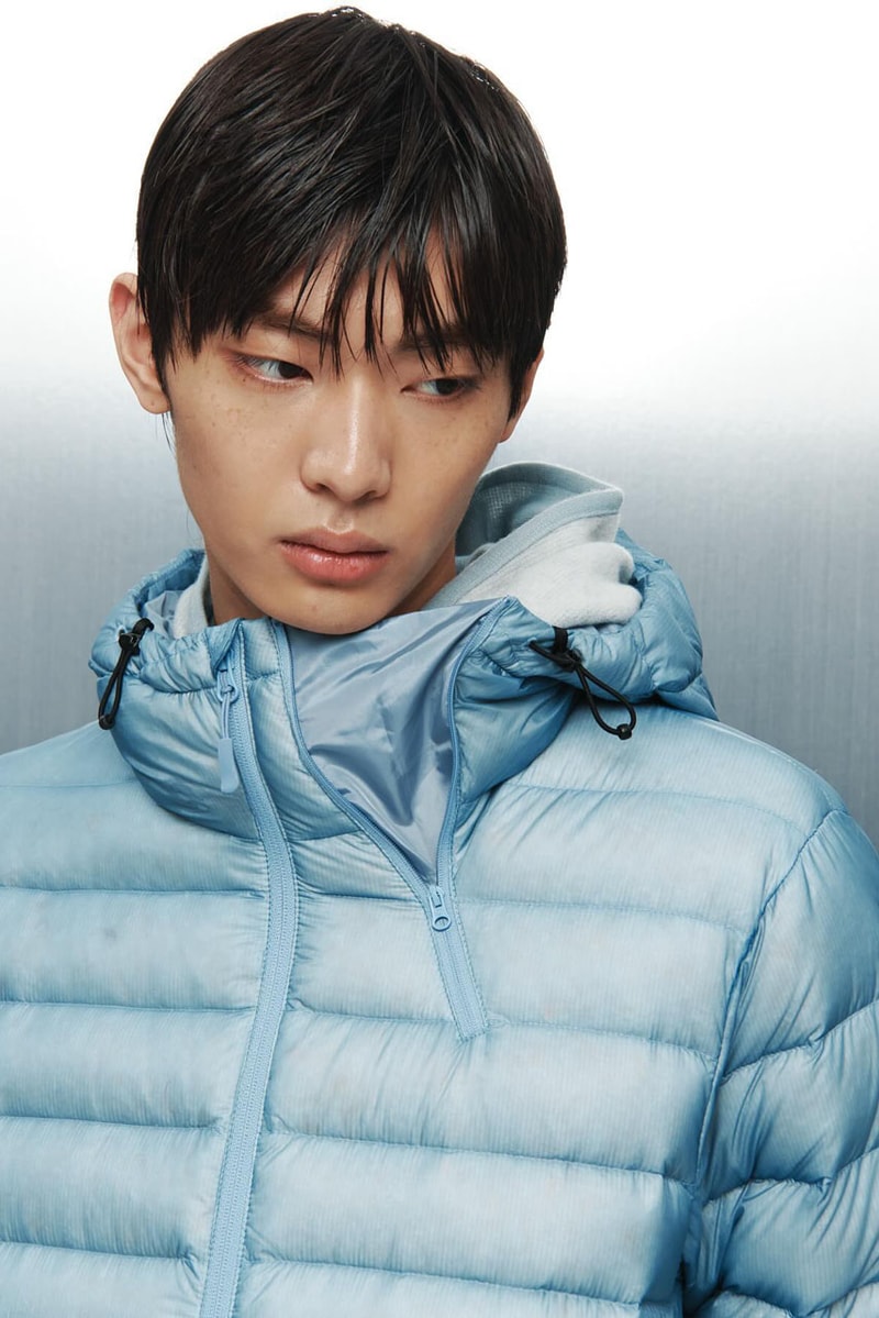 SAN SAN GEAR Serves Up Striking "pivot/node" FW24 Collection release info fashion apparel label capsule lookbook fall winter jacket puffer shell nylon outerwear hoodie t shirt brand seoul