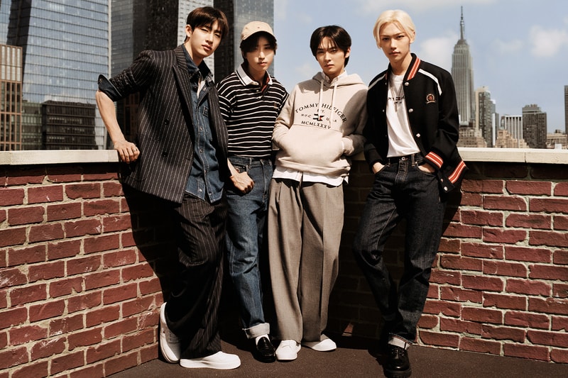 tommy hilfiger stray kids k pop idol fall 2024 campaign fashion preppy autumn menswear