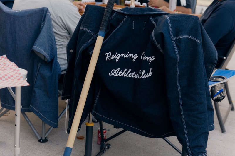 Reigning Champ Hits the Field for "Japan Indigo Series" lookbook baseball stickball new york city bronx lookbook release info price denim bronx
