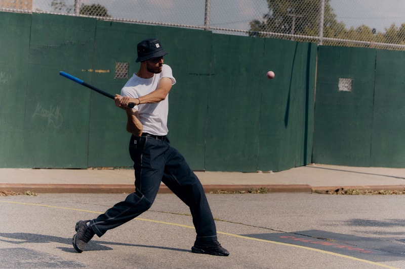 Reigning Champ Hits the Field for "Japan Indigo Series" lookbook baseball stickball new york city bronx lookbook release info price denim bronx