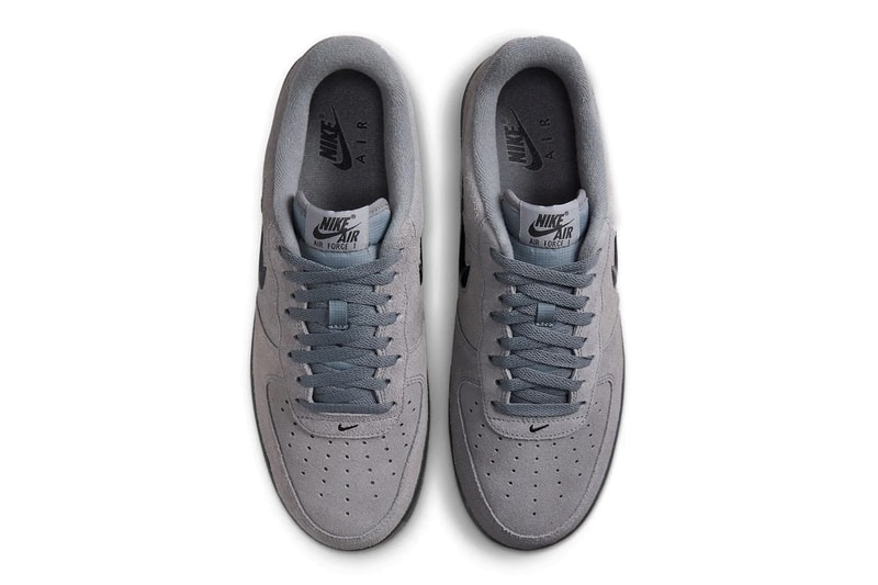 Nike Air Force 1 Jewel "Cool Grey" Release Info all grey suede black jewel accent classic nike shoes swoosh