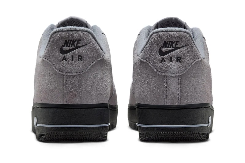 Nike Air Force 1 Jewel "Cool Grey" Release Info all grey suede black jewel accent classic nike shoes swoosh