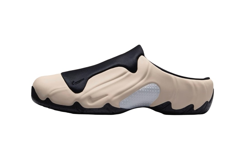 Official Look at the Nike Clogposite "Sanddrift" Metallic Silver-Black HF6881-100 fall 2024 clogs swoosh mules