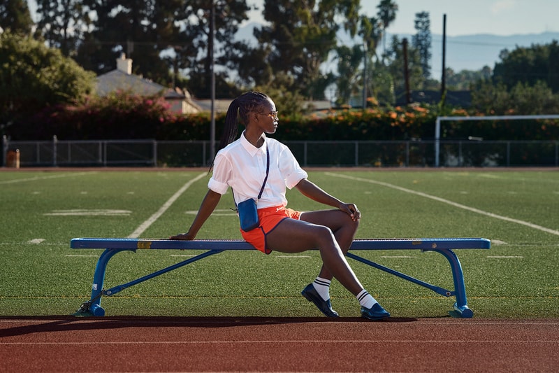Tracksmith Clare V. Le Jogging Collection Trackhouse Sweatshirt Van Cortlandt Singlet release info shopping 