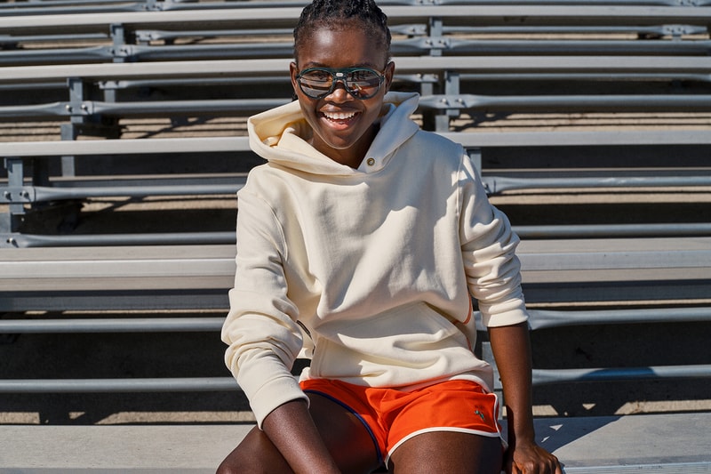 Tracksmith Clare V. Le Jogging Collection Trackhouse Sweatshirt Van Cortlandt Singlet release info shopping 