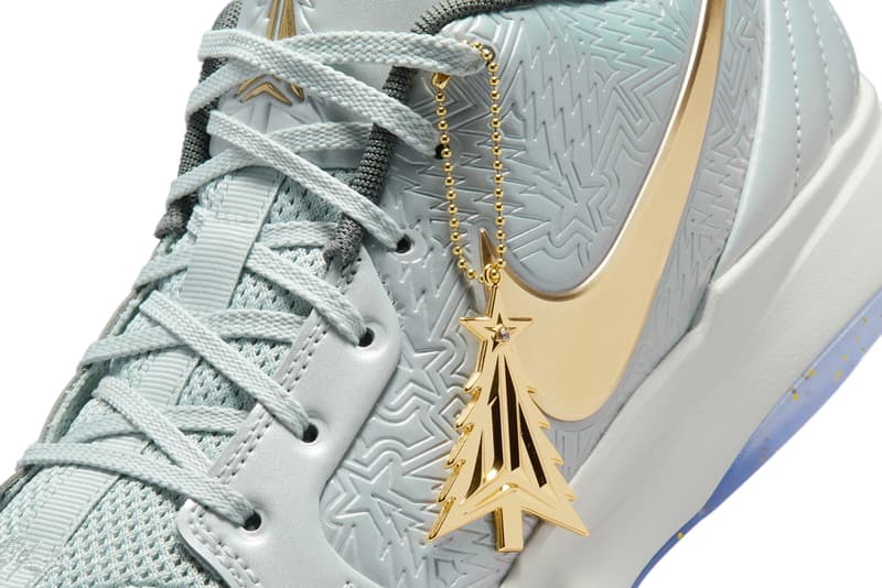 First Look at the Nike Ja 2 "Christmas" FV6070-002 Release Info Light Silver/Metallic Gold-Iron Grey december 2024 release info ja moran memphis grizzlies basketball nba pg point guard