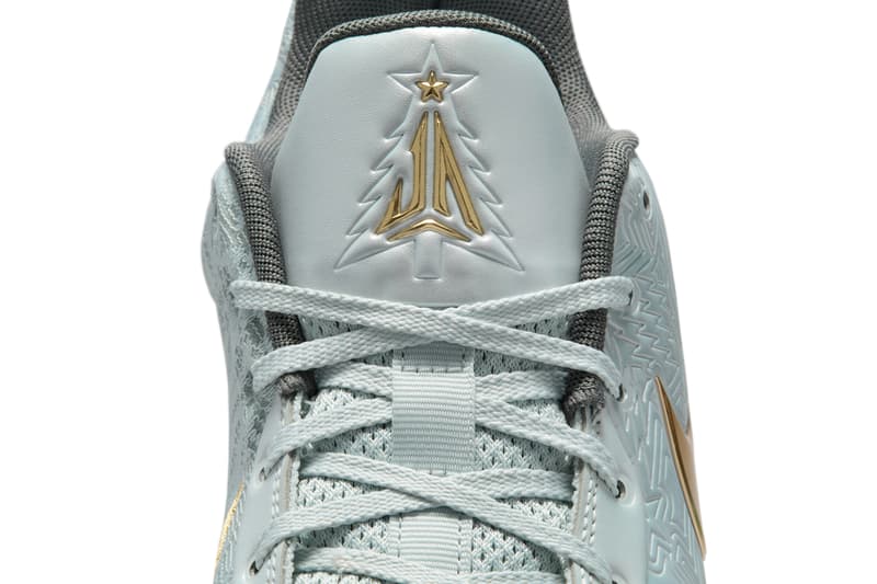 First Look at the Nike Ja 2 "Christmas" FV6070-002 Release Info Light Silver/Metallic Gold-Iron Grey december 2024 release info ja moran memphis grizzlies basketball nba pg point guard