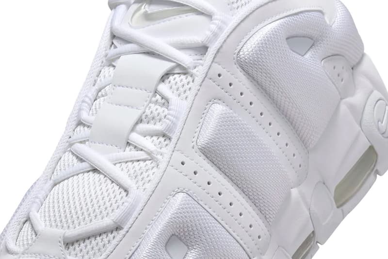 Nike Air More Uptempo Low "Triple White" Release Info official look FZ3055-100 ambush low top retro chunky sneakers