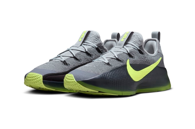 Official Look at the Nike LeBron TR 1 "Smoke Grey/Volt" lebron james first signature training shoe 