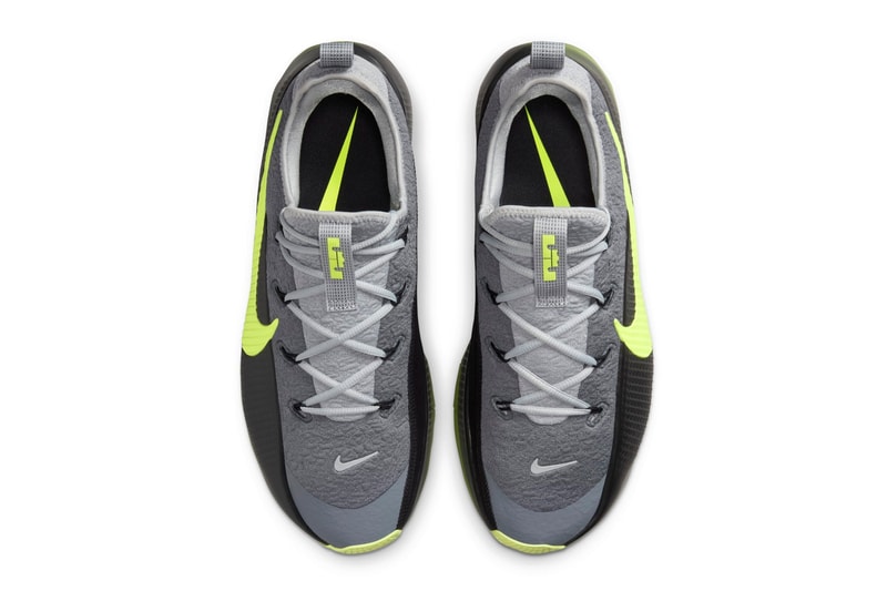 Official Look at the Nike LeBron TR 1 "Smoke Grey/Volt" lebron james first signature training shoe 