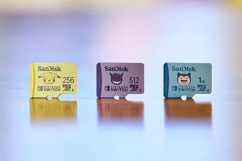 Pokémon SanDisk microSD Cards Release Info SDSQXAO-1T00-GN6ZK SDSQXAO-512G-GN6ZK SDSQXAO-256G-GN6ZK Pikachu 256 GB Gengar 512GB Snorlax 1TB gigabyte terabyte