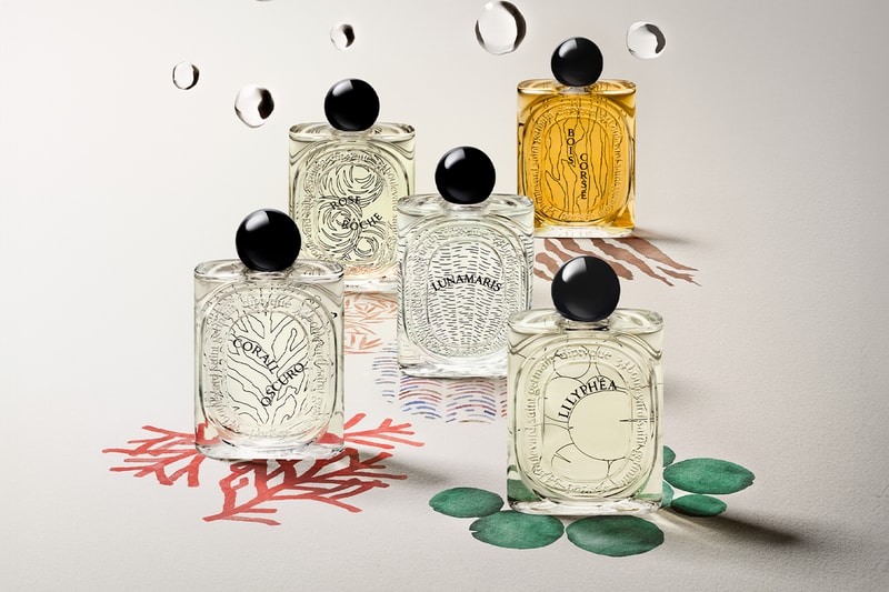 Diptyque Les Essences de Diptyque Fragrance Collection Release Info Corail Oscuro Lunamaris Bois Corsé Rose Roche