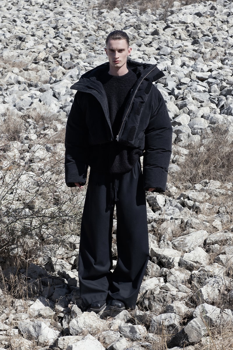 Entire Studios Drop 8 Sees Sees a Continued Evolution for the Future outerwear mini cloak evening wear futuristinck bombers denim colorways staples minimalistic