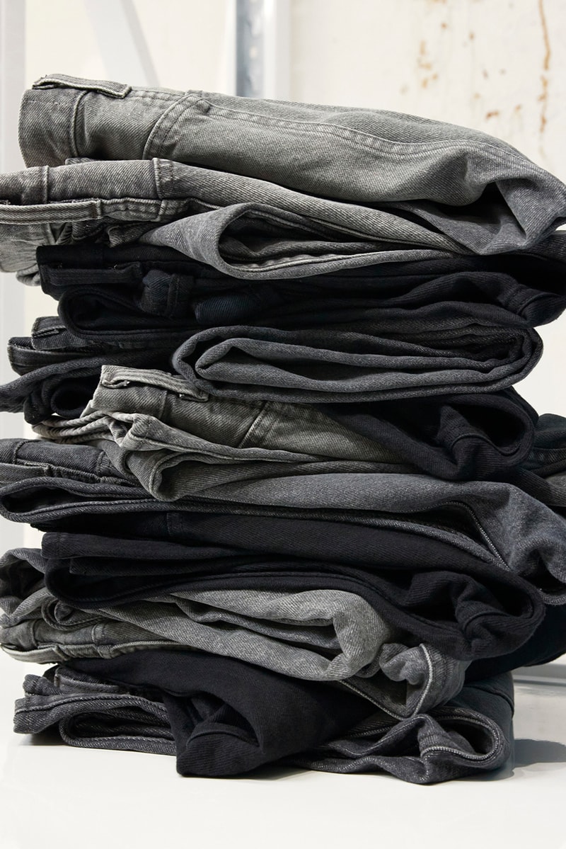 JJJJound Unveils New Collaboration With Levi's for FW24 montreal denim jeans grey black 