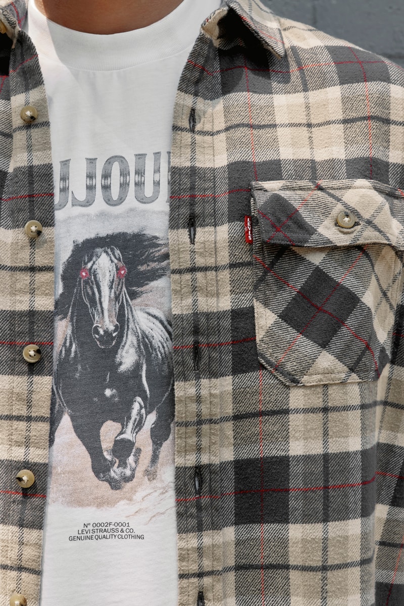 JJJJound Unveils New Collaboration With Levi's for FW24 montreal denim jeans grey black 