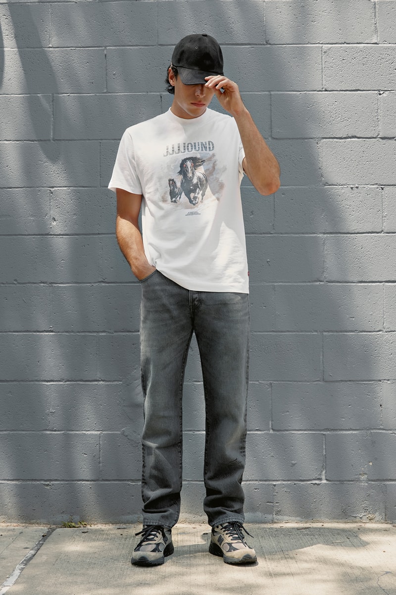 JJJJound Unveils New Collaboration With Levi's for FW24 montreal denim jeans grey black 