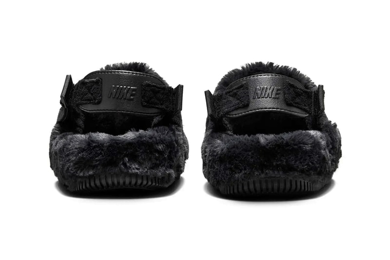 Nike's Calm Mule Gets Furry Makeover Holiday Season balck pink sanddrift beige FZ3119-001 FZ3118-100 FZ3119-600