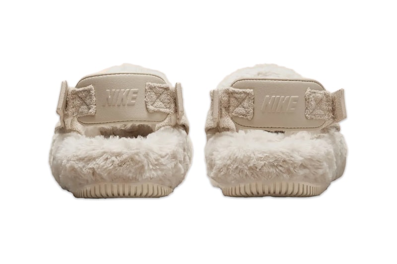 Nike's Calm Mule Gets Furry Makeover Holiday Season balck pink sanddrift beige FZ3119-001 FZ3118-100 FZ3119-600