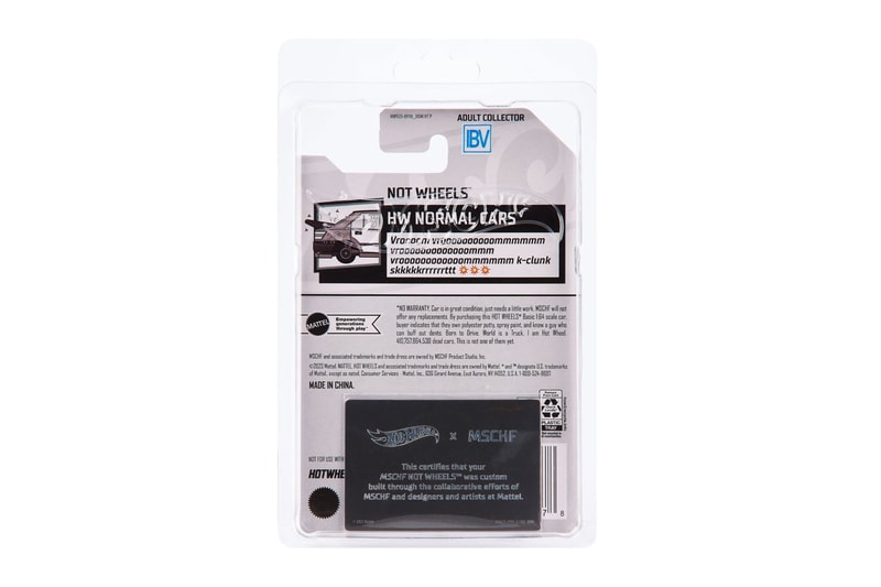 Mattel Creations Hot Wheels x MSCHF Not Wheels Car Release Info