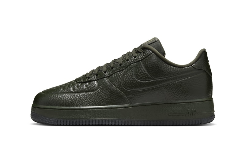 Official Look at the Nike Air Force 1 Low Pro Tech Waterproof "Sequoia" FB8875-301 nike af1 wp classic leather shoes staples wardrobe 