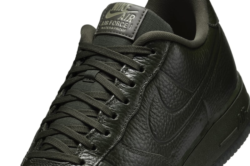 Official Look at the Nike Air Force 1 Low Pro Tech Waterproof "Sequoia" FB8875-301 nike af1 wp classic leather shoes staples wardrobe 