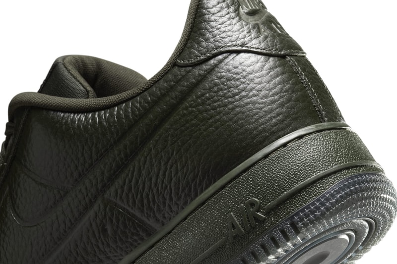 Official Look at the Nike Air Force 1 Low Pro Tech Waterproof "Sequoia" FB8875-301 nike af1 wp classic leather shoes staples wardrobe 