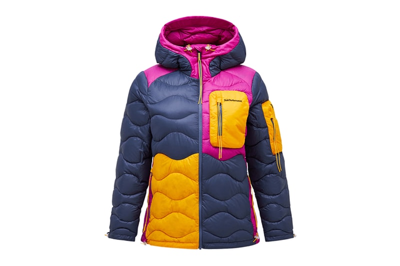 Peak Performance Brings Back its Color-Blocked Jackets Made From Leftover Fabric acrteryx north face down jacket waterproof goretex autumn fall jacket coat