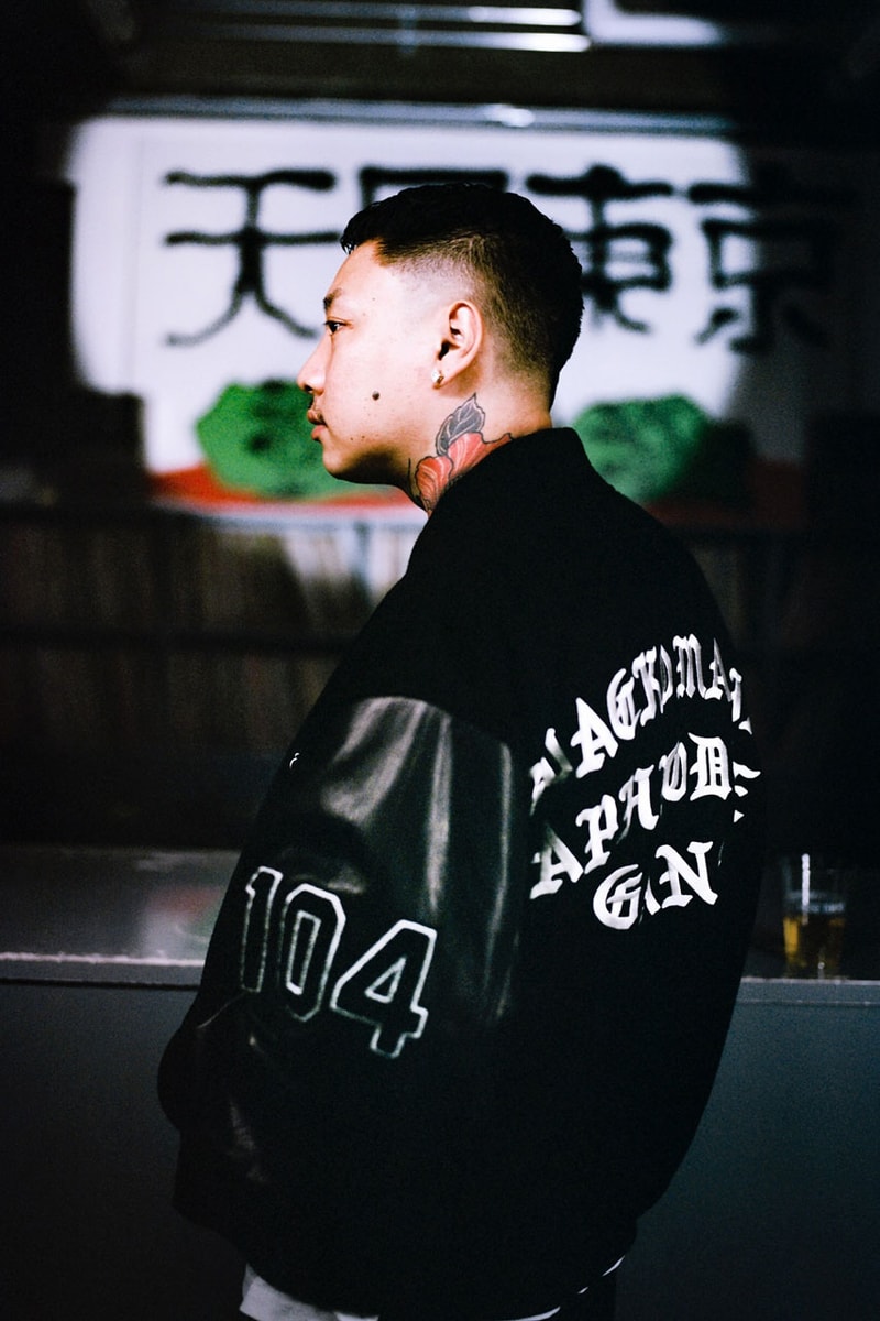 WACKO MARIA Celebrates Paradise Tokyo Store's Ninth Anniversary with Varsity Jacket release info price NAMEDARUMA japanese leather patch link guilty parties 