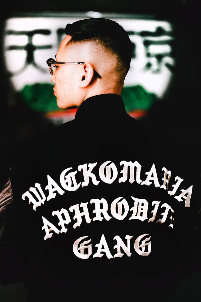 WACKO MARIA Celebrates Paradise Tokyo Store's Ninth Anniversary with Varsity Jacket release info price NAMEDARUMA japanese leather patch link guilty parties 
