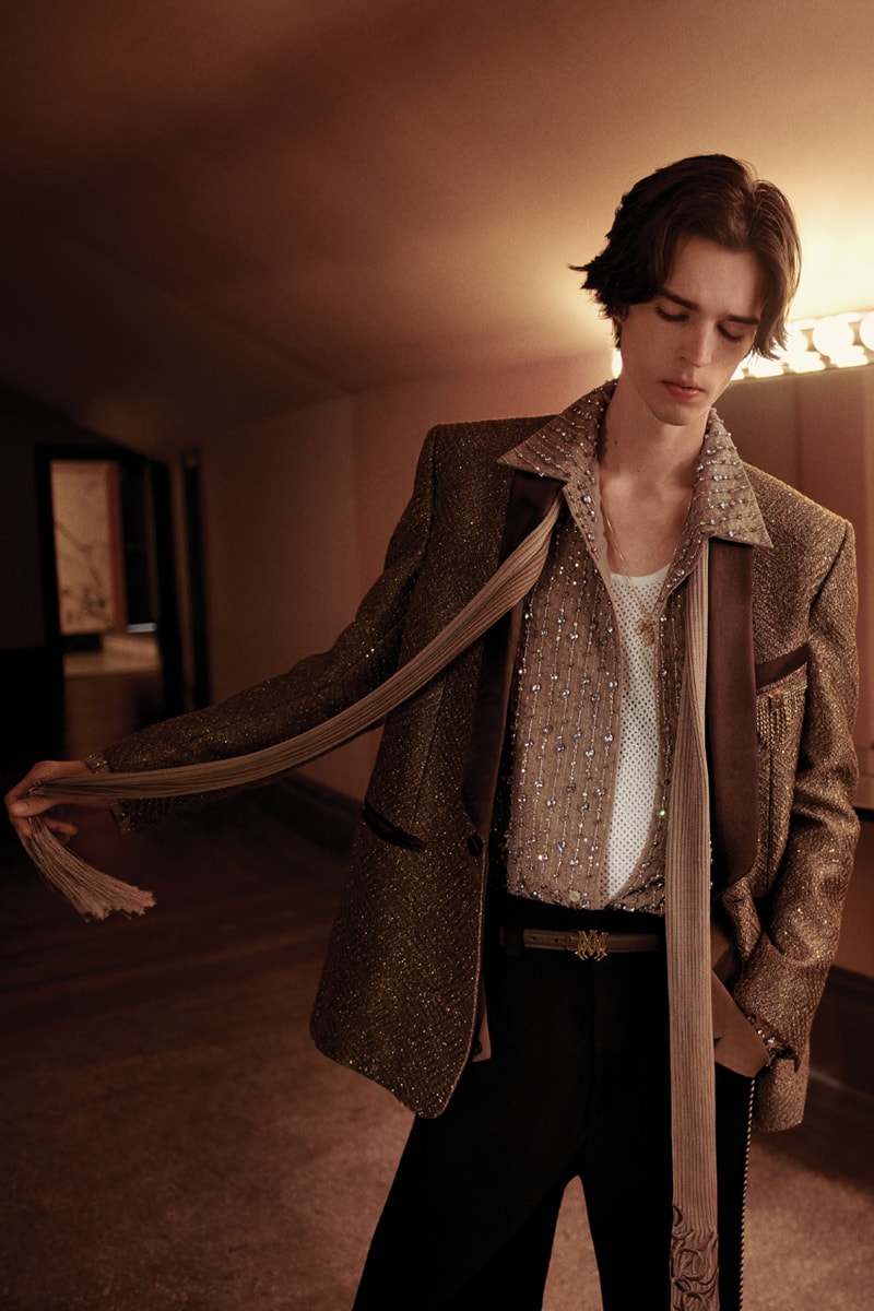 amiri old hollywood los angeles high fashion collection campaign clothing menswear runway lookbook mike amiri actors Ashton Sanders Seth Lee korean singer Sunwoo