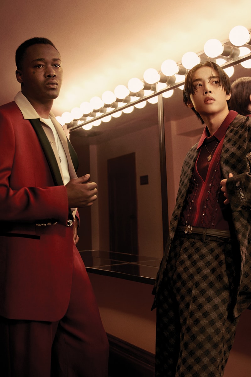 amiri old hollywood los angeles high fashion collection campaign clothing menswear runway lookbook mike amiri actors Ashton Sanders Seth Lee korean singer Sunwoo
