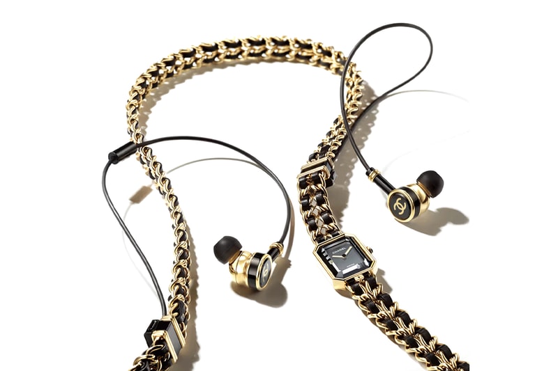 chanel watch timepiece necklace headphones wired jewelry tech high fashion gold chain paris heritage house