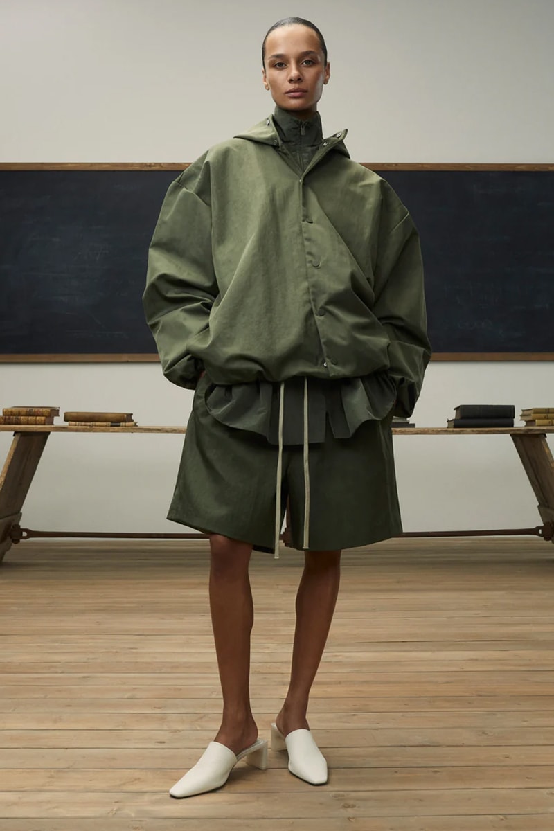 fear of god ESSENTIALS 2024 The Back To School Collection quarter-zip pullovers oversized jackets hoodies sweatshirts t-shirts pants shorts