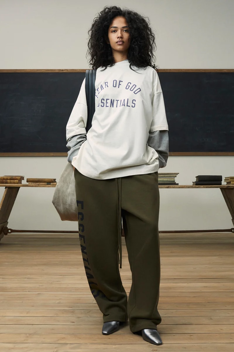 fear of god ESSENTIALS 2024 The Back To School Collection quarter-zip pullovers oversized jackets hoodies sweatshirts t-shirts pants shorts