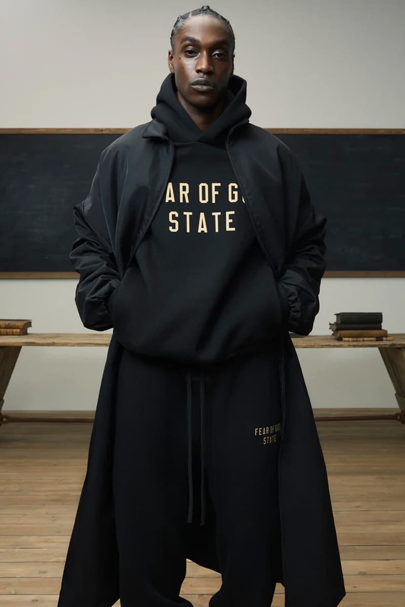 fear of god ESSENTIALS 2024 The Back To School Collection quarter-zip pullovers oversized jackets hoodies sweatshirts t-shirts pants shorts