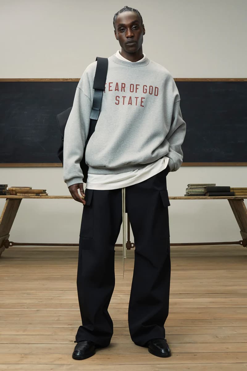 fear of god ESSENTIALS 2024 The Back To School Collection quarter-zip pullovers oversized jackets hoodies sweatshirts t-shirts pants shorts