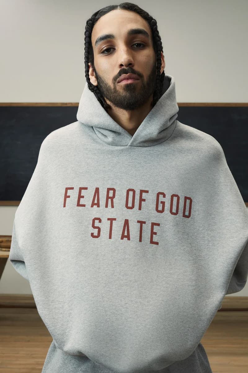 fear of god ESSENTIALS 2024 The Back To School Collection quarter-zip pullovers oversized jackets hoodies sweatshirts t-shirts pants shorts