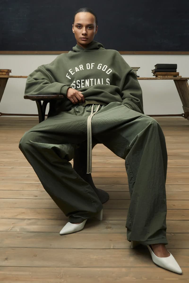 fear of god ESSENTIALS 2024 The Back To School Collection quarter-zip pullovers oversized jackets hoodies sweatshirts t-shirts pants shorts