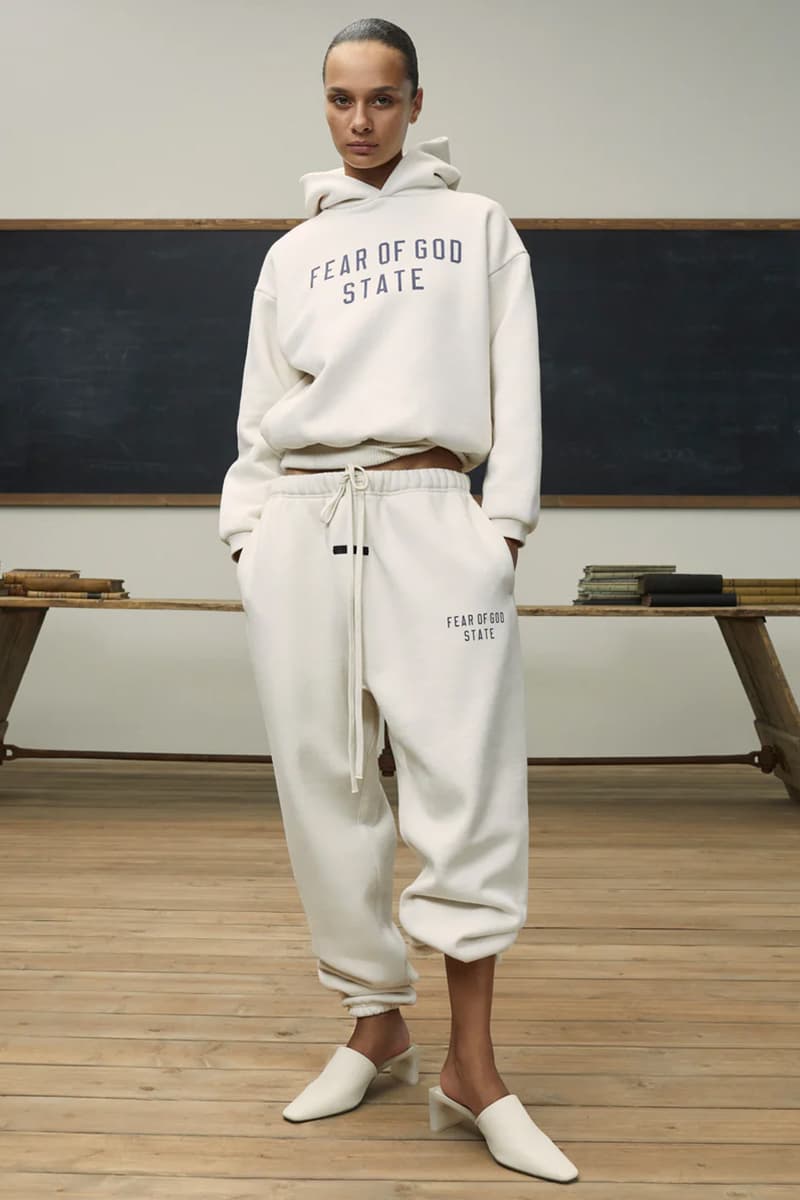 fear of god ESSENTIALS 2024 The Back To School Collection quarter-zip pullovers oversized jackets hoodies sweatshirts t-shirts pants shorts