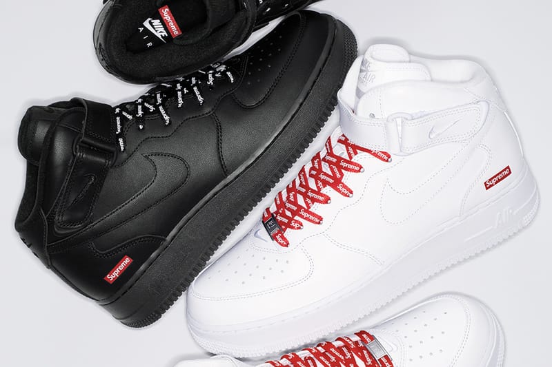 Supreme Officially Drops Nike Air Force 1 Mid FW24 Collaboration