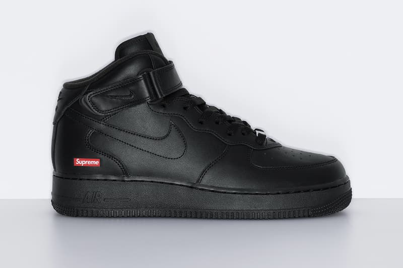 Supreme Officially Drops Nike Air Force 1 Mid Collaboration release info fall winter 2024 full collection drop swoosh shoes sneakers