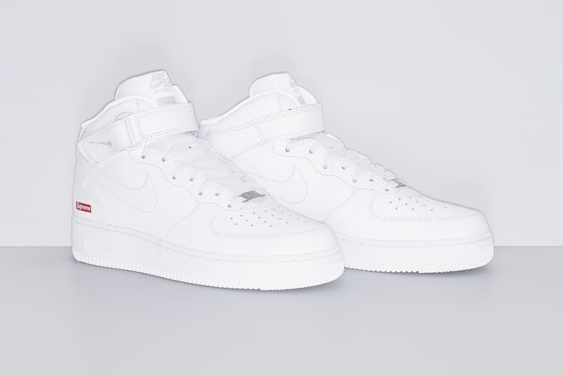 Supreme Officially Drops Nike Air Force 1 Mid Collaboration release info fall winter 2024 full collection drop swoosh shoes sneakers