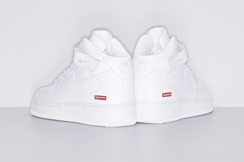 Supreme Officially Drops Nike Air Force 1 Mid Collaboration release info fall winter 2024 full collection drop swoosh shoes sneakers