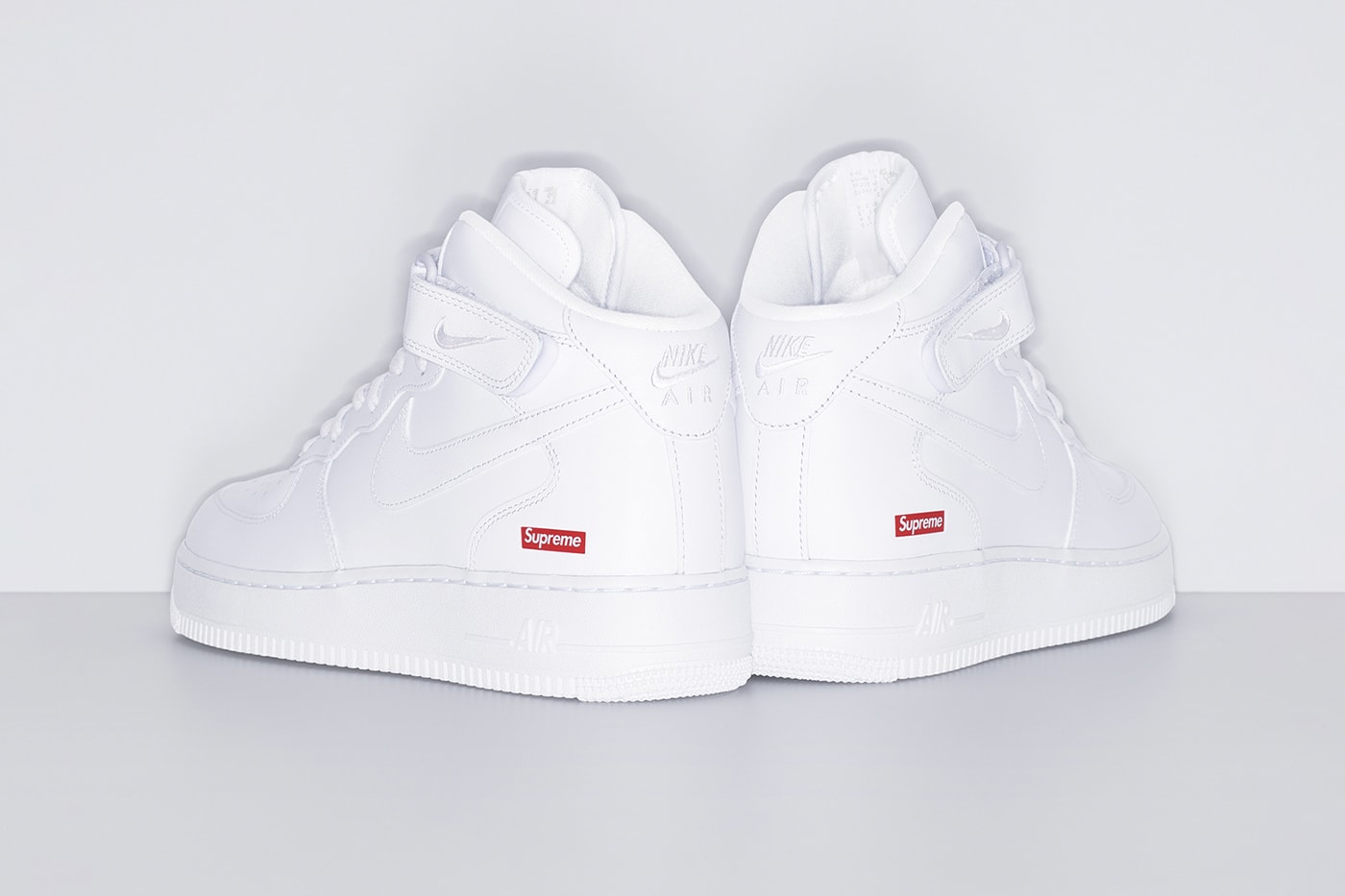 Supreme Officially Drops Nike Air Force 1 Mid Collaboration release info fall winter 2024 full collection drop swoosh shoes sneakers