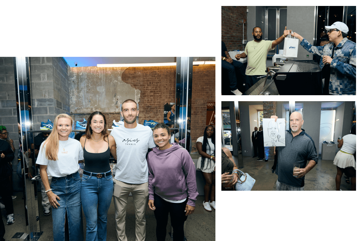 ASICS new york apparel collection Novak Djokovic taylor fritz Caroline Dolehide Eva Lys Jasmine Paolini Harriet Dart New York Collection Sound Body sound mind tennis shoe tennis shirt 41 division Olympic-gold medalist us open