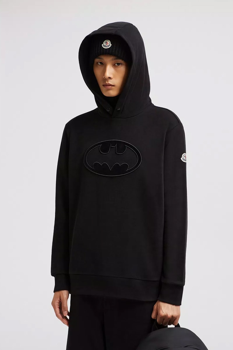 Moncler Batman DC Comics Inspired Collection Solander hooded down jacket long sleeve t shirts kids adults black white release indo